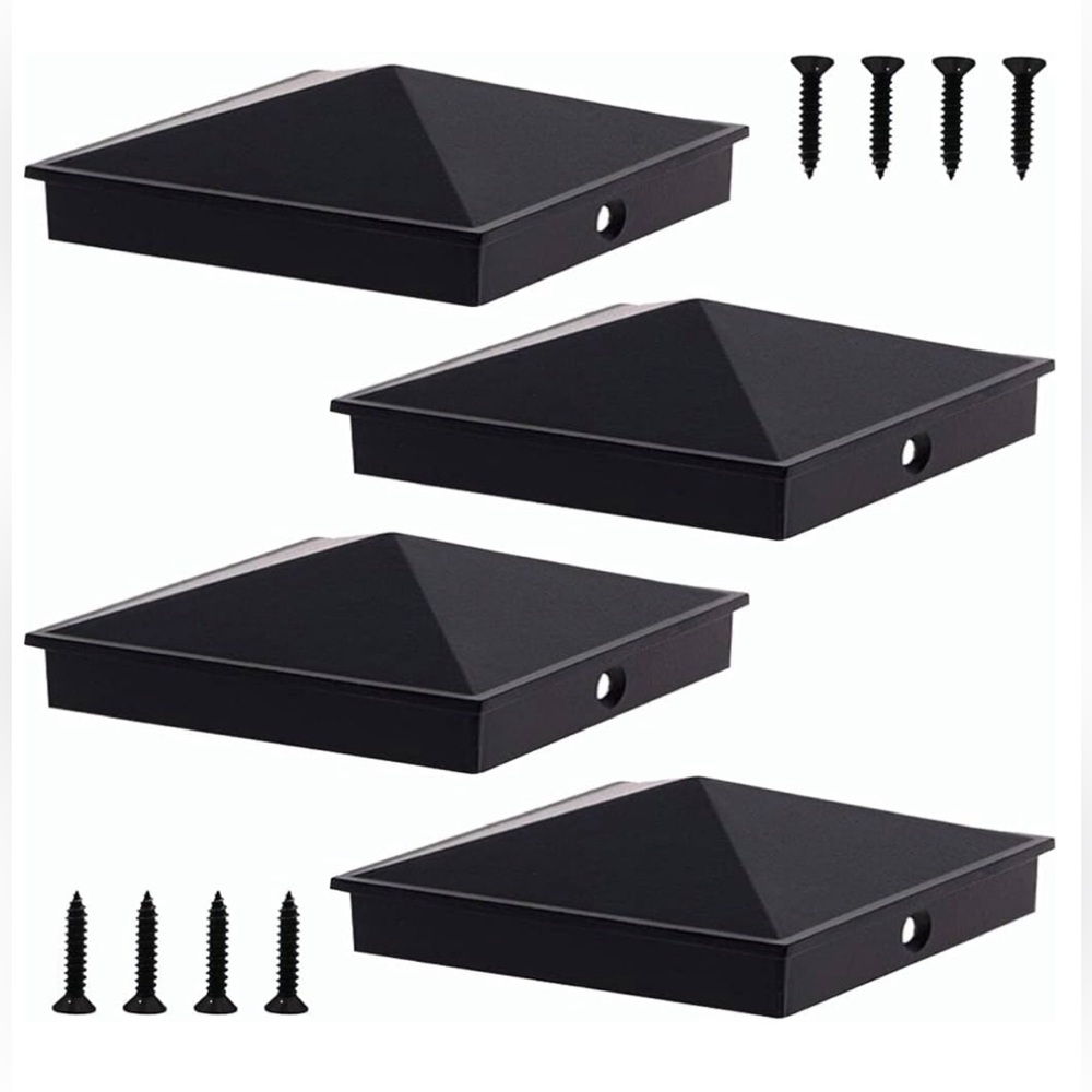 4 Aluminum Pyramid Post Caps Cover for 6X6 Nominal Wood Post Actual 5.5" X 5.5